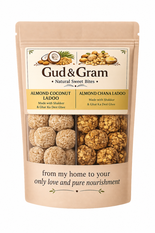 Almond Chana & Almond Coconut Ladoo Combo Pack
