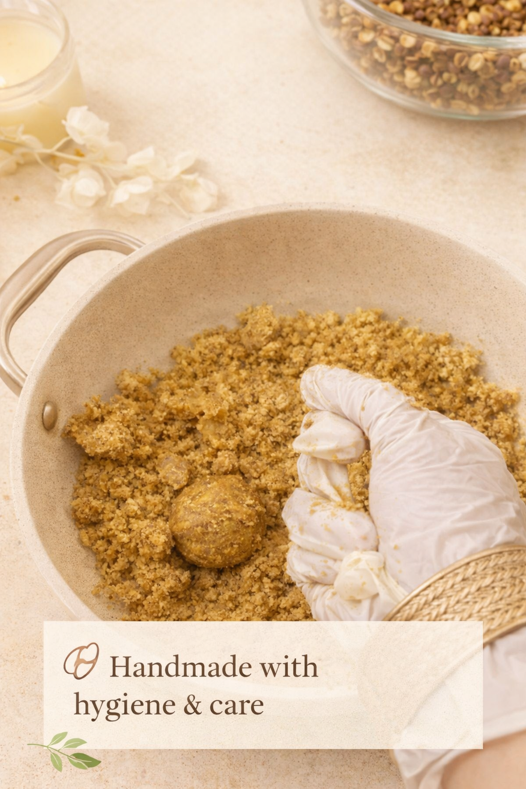 Almond Roasted Chana Ladoo – Healthy Natural Jaggery Sweet by Gud & Gram