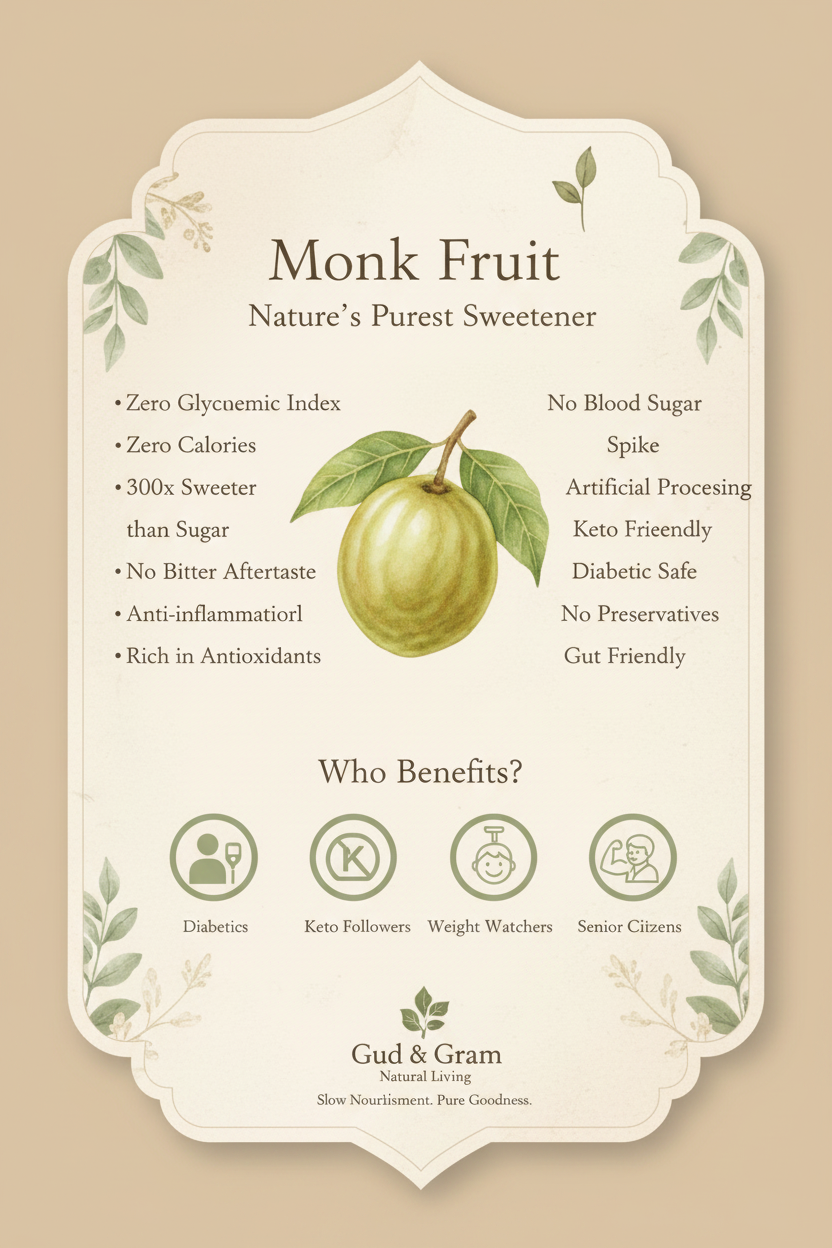 Monk Fruit Benefits Infographic